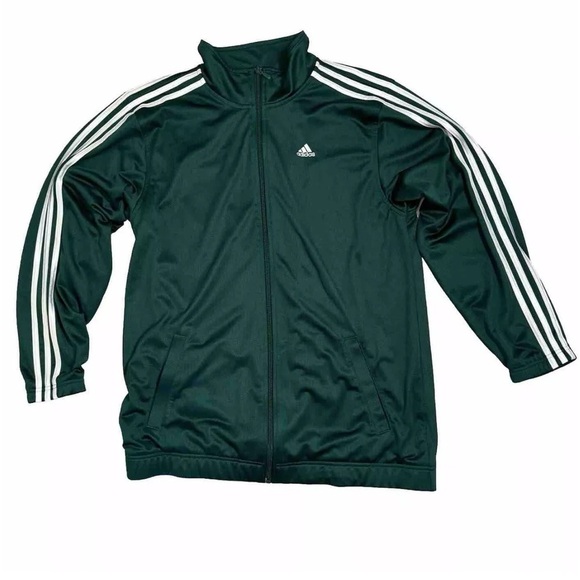 adidas Other - Adidas Men’s Track Jacket S Green White Stripes Pockets Lightweight Oversized